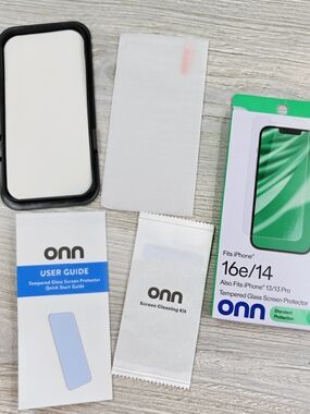 onn Glass Screen Protector for iPhone 16e /iPhone 14 / iPhone 13 / 13 Pro